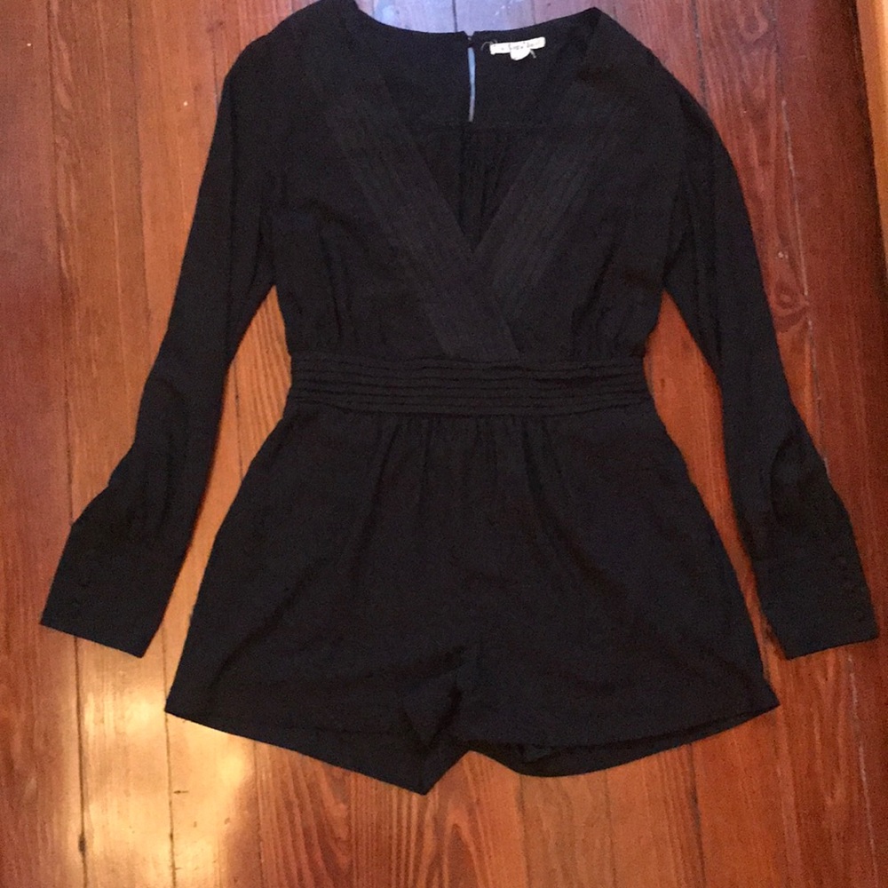 Long sleeve black romper